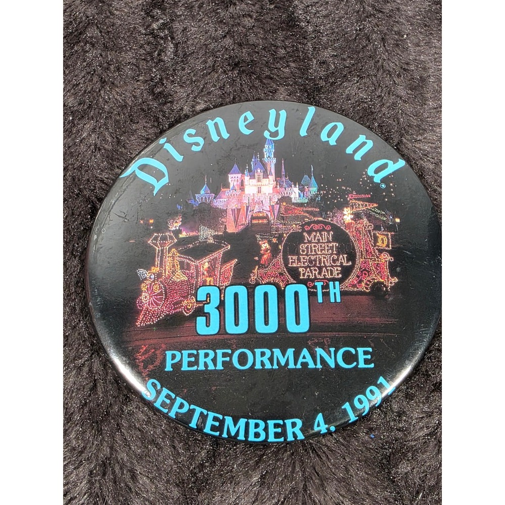 Vintage Disneyland Main Street Electrical Parade 3000th Performance Button 1991
